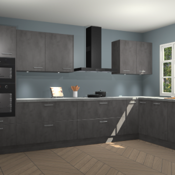 Beton antraciet keuken Graz 75354