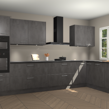 Beton antraciet keuken Graz 75367