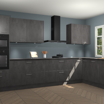 Beton antraciet keuken Graz 75368