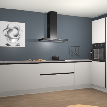 Zijdegrijze greeploze keuken Khao Lak 73342