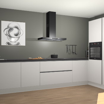 Zijdegrijze greeploze keuken Khao Lak 73345