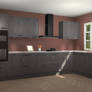 Beton antraciet keuken Graz 75446