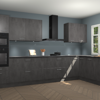 Beton antraciet keuken Graz 75487