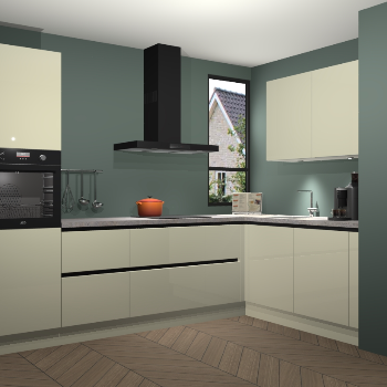 Magnolia hoogglans greeploze keuken Vlaanderen 48230