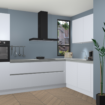 Sneeuwwitte greeploze keuken Vlaanderen 48302