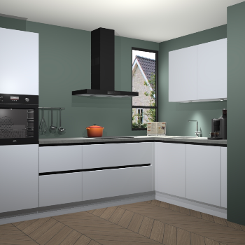 Sneeuwwitte greeploze keuken Vlaanderen 48305