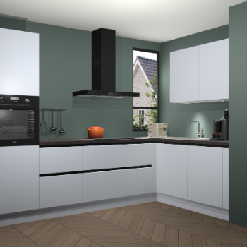 Sneeuwwitte greeploze keuken Vlaanderen 48318