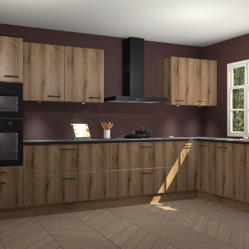 Goud eiken keuken Graz 71809