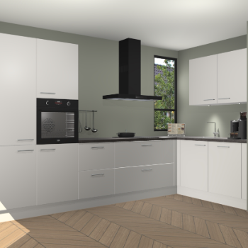 Zijdegrijze keuken Vlaanderen 48375