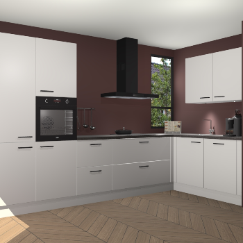 Zijdegrijze keuken Vlaanderen 48378