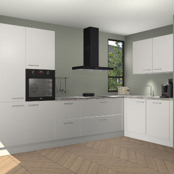 Zijdegrijze keuken Vlaanderen 48402