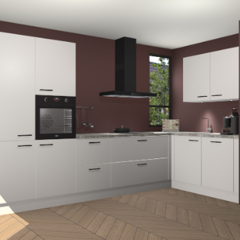 Zijdegrijze keuken Vlaanderen 48405