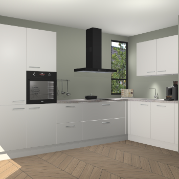 Zijdegrijze keuken Vlaanderen 48421