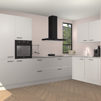 Zijdegrijze keuken Vlaanderen 48425