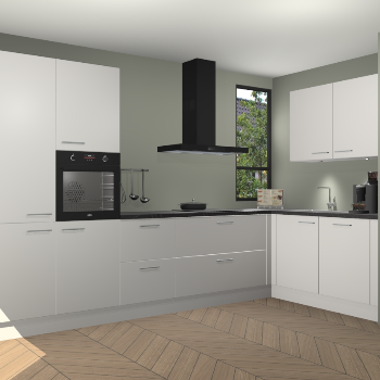 Zijdegrijze keuken Vlaanderen 48441