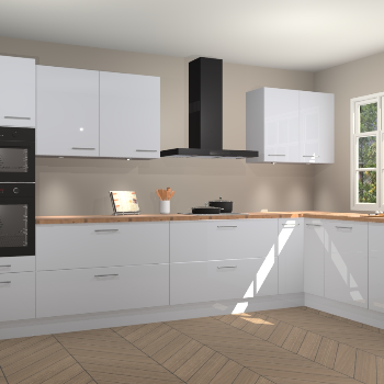 Sneeuwwitte hoogglans keuken Graz 72048