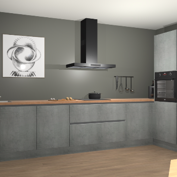 Beton Parelgrijs greeploze keuken Khao Lak 74341