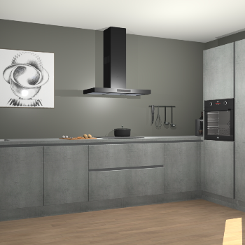 Beton Parelgrijs greeploze keuken Khao Lak 74389