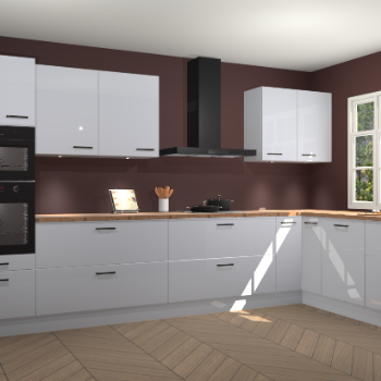 Sneeuwwitte hoogglans keuken Graz 72055