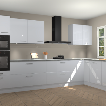 Sneeuwwitte hoogglans keuken Graz 72073