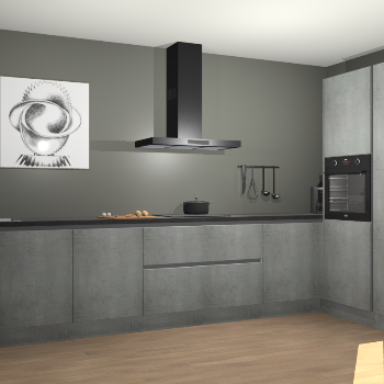 Beton Parelgrijs greeploze keuken Khao Lak 74395