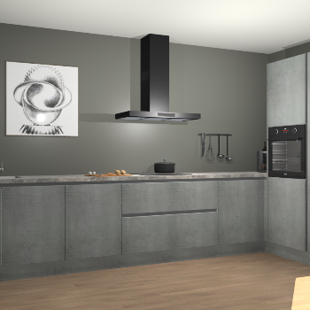 Beton Parelgrijs greeploze keuken Khao Lak 74402