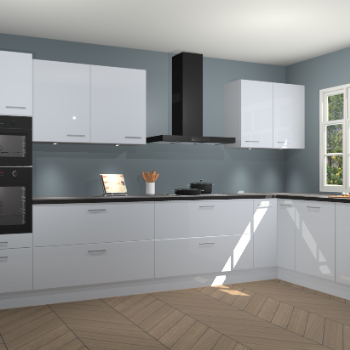 Sneeuwwitte hoogglans keuken Graz 72096