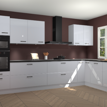 Sneeuwwitte hoogglans keuken Graz 72099