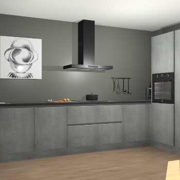 Beton Parelgrijs greeploze keuken Khao Lak 74419