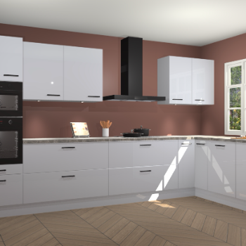 Sneeuwwitte hoogglans keuken Graz 72111