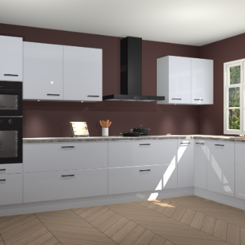 Sneeuwwitte hoogglans keuken Graz 72112