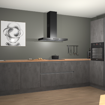 Beton Antraciet greeploze keuken Khao Lak 74425