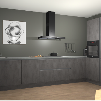 Beton Antraciet greeploze keuken Khao Lak 74474