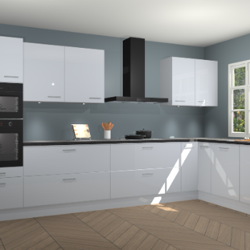 Sneeuwwitte hoogglans keuken Graz 72154