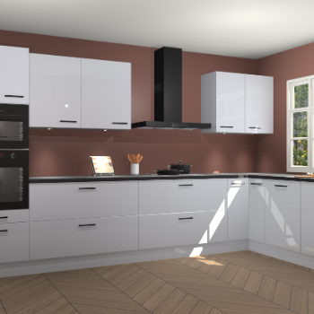 Sneeuwwitte hoogglans keuken Graz 72156