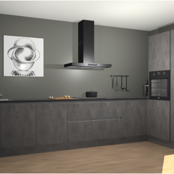 Beton Antraciet greeploze keuken Khao Lak 74480