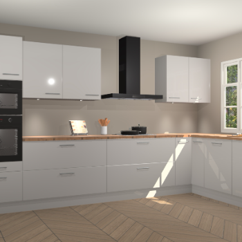 Zjdegrijze hoogglans keuken Graz 72167