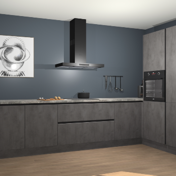 Beton Antraciet greeploze keuken Khao Lak 74489