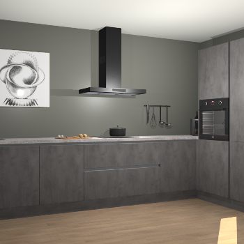 Beton Antraciet greeploze keuken Khao Lak 74492