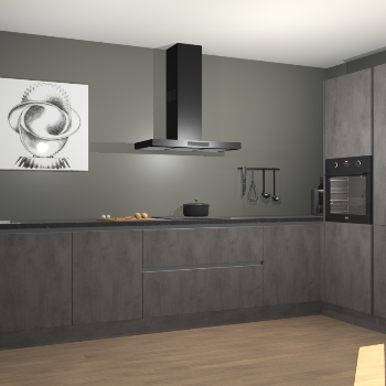 Beton Antraciet greeploze keuken Khao Lak 74504