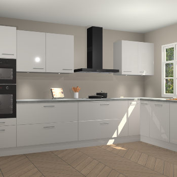 Zjdegrijze hoogglans keuken Graz 72190