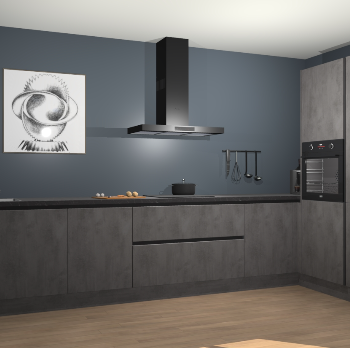 Beton Antraciet greeploze keuken Khao Lak 74507