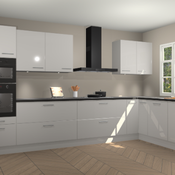 Zjdegrijze hoogglans keuken Graz 72233