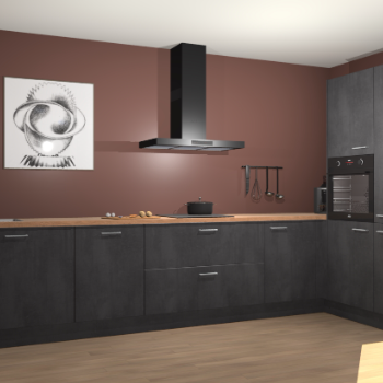 Beton Zwarte keuken Khao Lak 74430