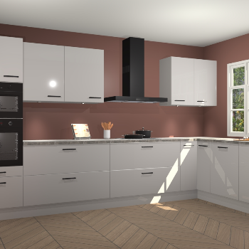 Zjdegrijze hoogglans keuken Graz 72250