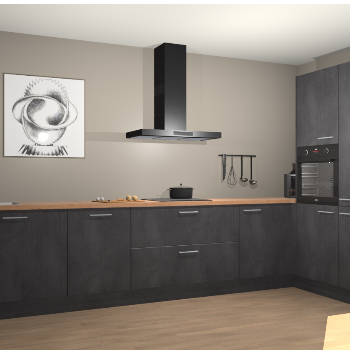 Beton Zwarte keuken Khao Lak 74429