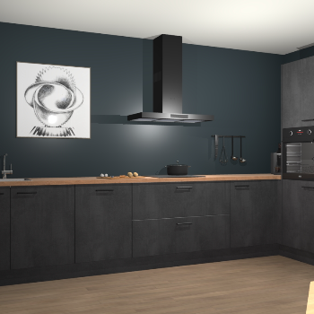 Beton Zwarte keuken Khao Lak 74432