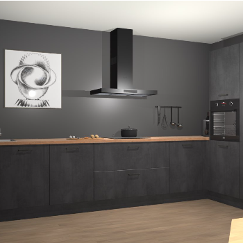 Beton Zwarte keuken Khao Lak 74433