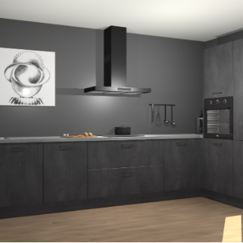 Beton Zwarte keuken Khao Lak 74440