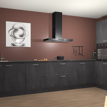 Beton Zwarte keuken Khao Lak 74443